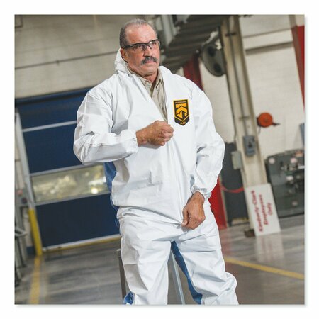 Kleenguard A40 Breathable Back Coveralls, 5X-Large to 6X-Large Combo, White/Blue, 25PK 37584